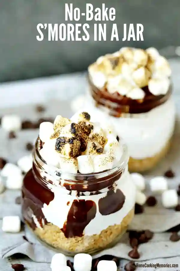 No-Bake Recipes for Kids - Cultivating Brilliant Minds s'mores in a jar