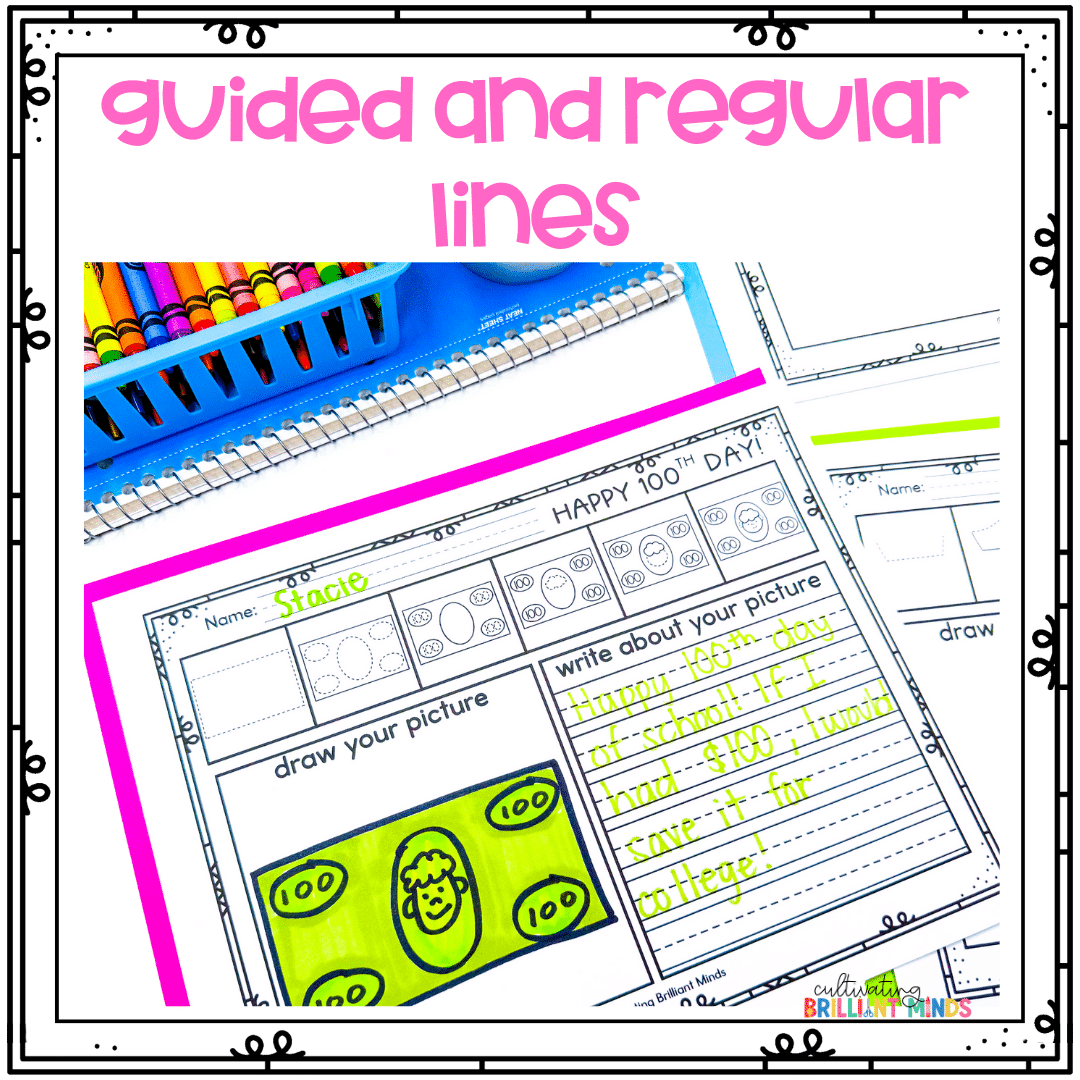 100th Day Directed Drawing - Cultivating Brilliant Minds 100th day directed drawing worksheets