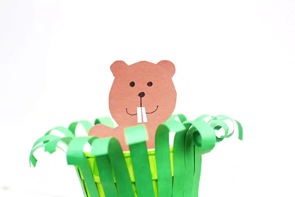 Groundhog Day Craft For Kids - Cultivating Brilliant Minds a groundhog day craft with a groundhog in a cup that pops out