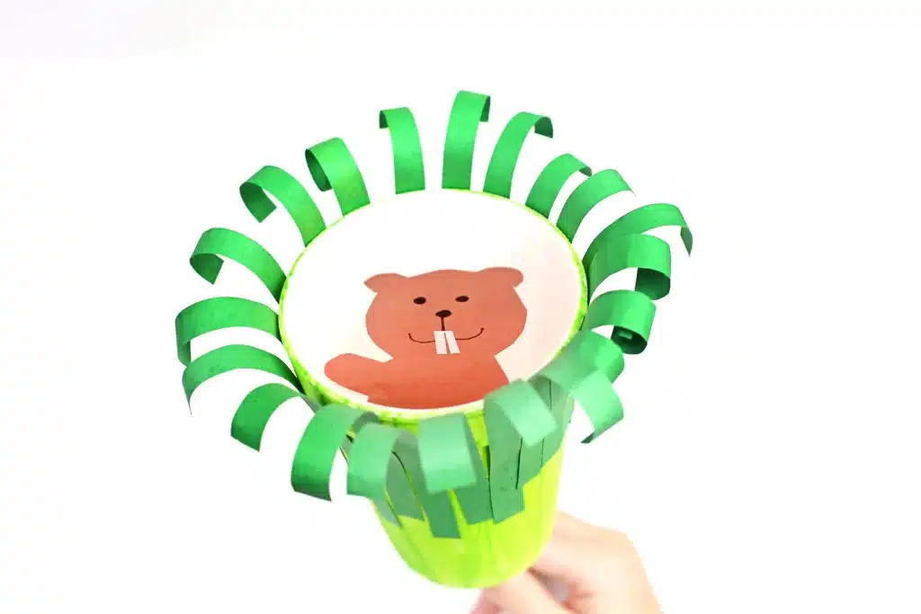 Groundhog Day Craft For Kids - Cultivating Brilliant Minds a groundhog day craft with a groundhog in a cup that pops out
