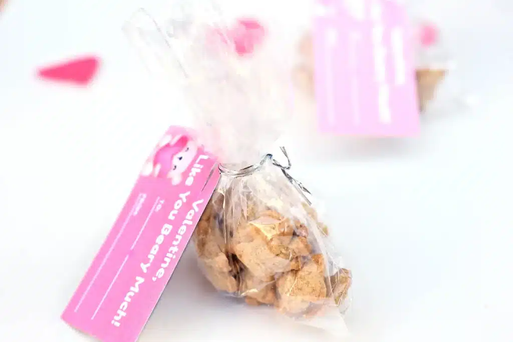 Printable Valentine Card: I Like You Beary Much - Cultivating Brilliant Minds teddy grahams and printable valentines that read "I like you bear-y much!"