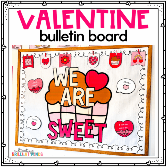 Valentine's Day Bulletin Board & Writing | Door Decor | Classroom Decor February