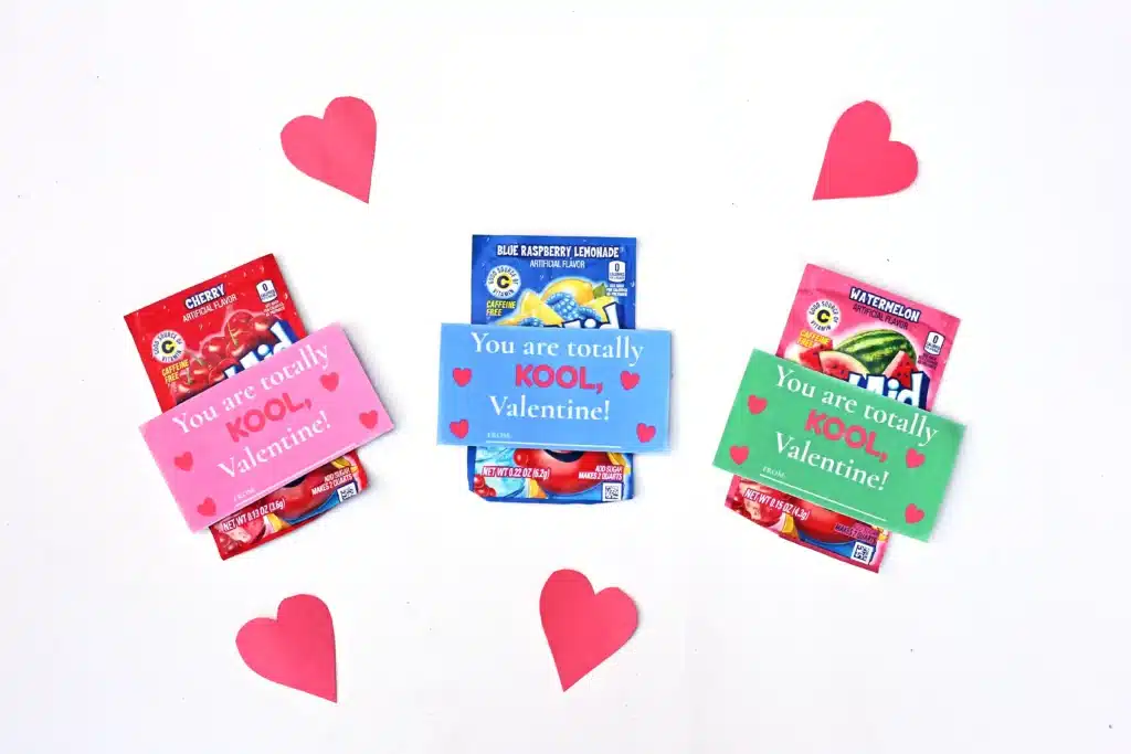 Printable Valentines: You are totally kool Valentine - Cultivating Brilliant Minds printable valentines that read "Valentine, you are totally kool" attached to a packet of kool aid
