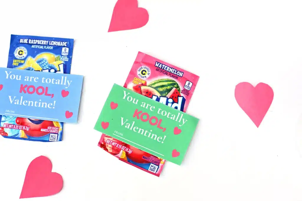 Printable Valentines: You are totally kool Valentine - Cultivating Brilliant Minds printable valentines that read "Valentine, you are totally kool" attached to a packet of kool aid