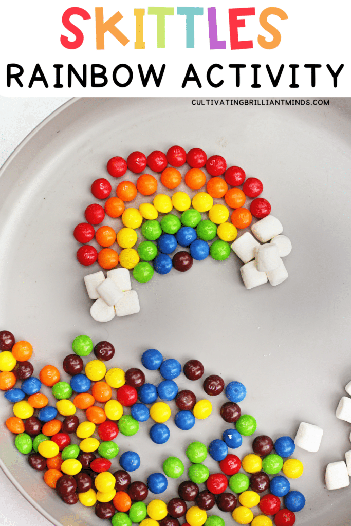 Skittles Rainbow Fine Motor Activity - Cultivating Brilliant Minds a skittles rainbow fine motor activity where kids separate skittles and make a rainbow out the them