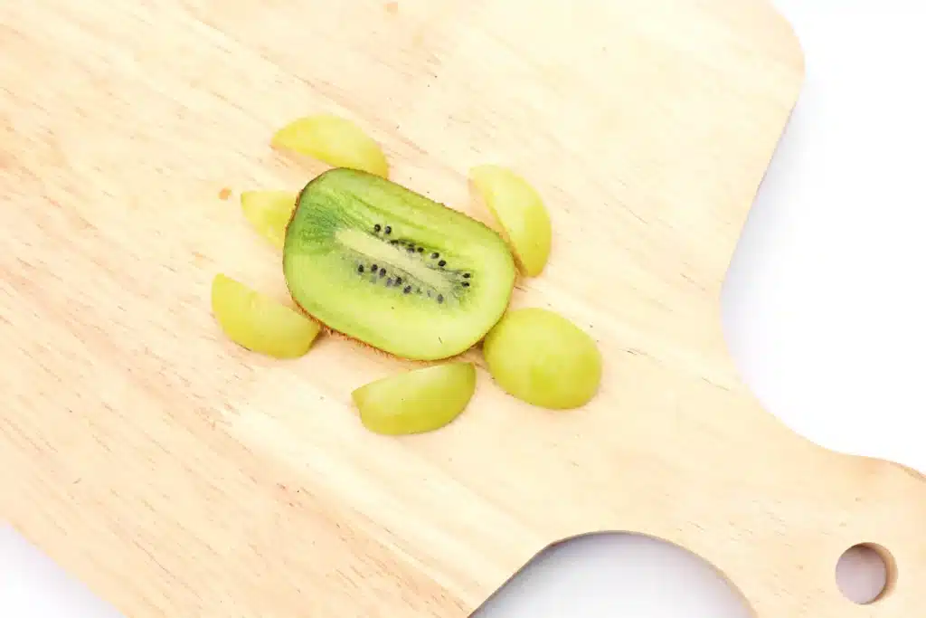 Yertle the Turtle Fruit - Cultivating Brilliant Minds Yertle the Turtle Fruit that has a cut kiwi and grapes arranged to look like a turtle