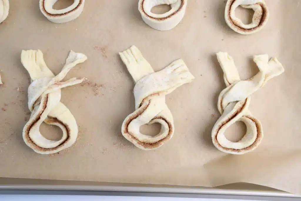 Cinnamon Sugar Bunny Twists - Cultivating Brilliant Minds cinnamon and sugar pastries that are twisted to look like a bunny