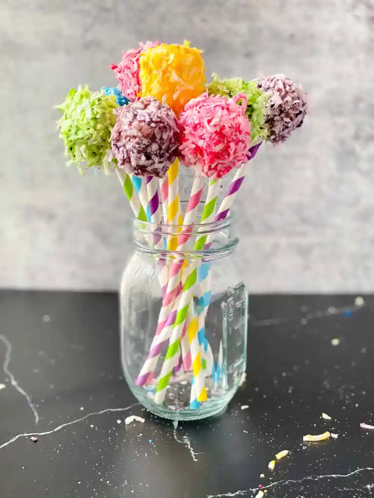 Dr. Seuss Inspired Treats - Cultivating Brilliant Minds cake pops that look like truffula trees