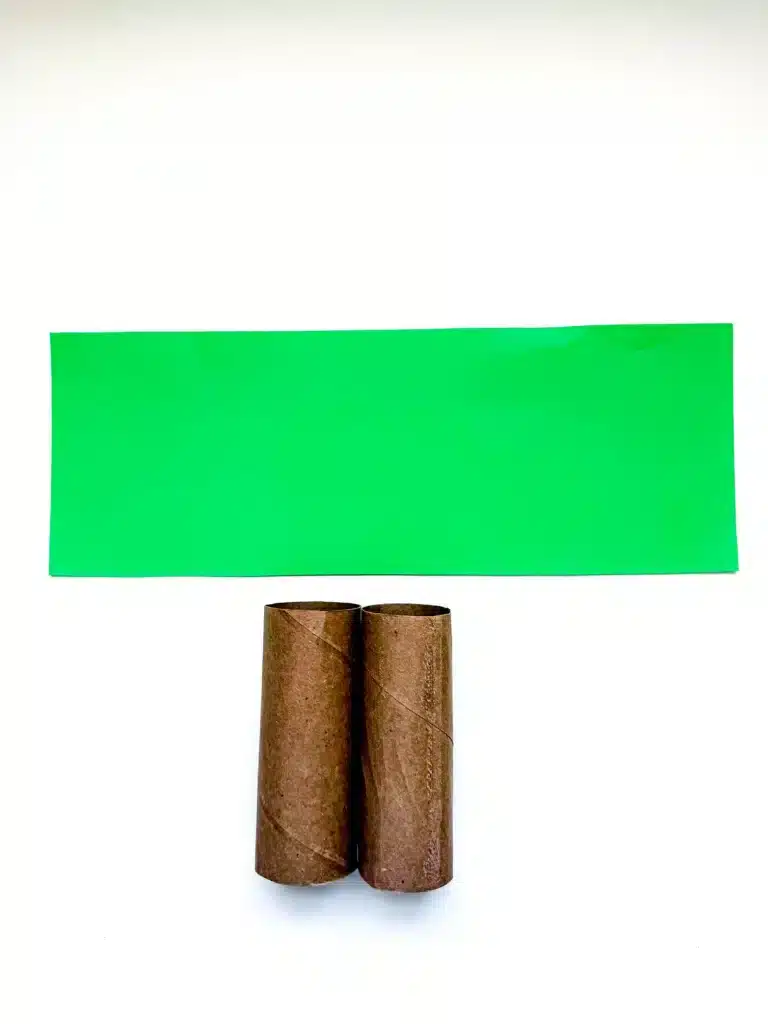 Leprechaun Lookers for St. Patrick's Day - Cultivating Brilliant Minds a green ship of construction paper by two toilet paper rolls