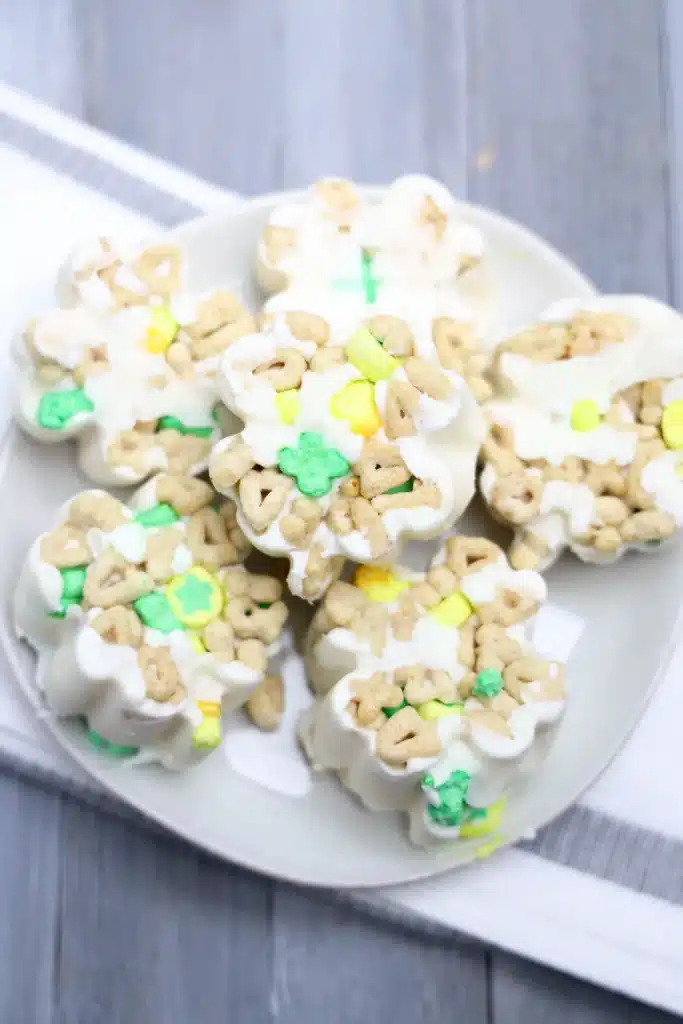 Lucky Charms Yogurt Clovers - Cultivating Brilliant Minds yogurt bites with lucky charms mixed in