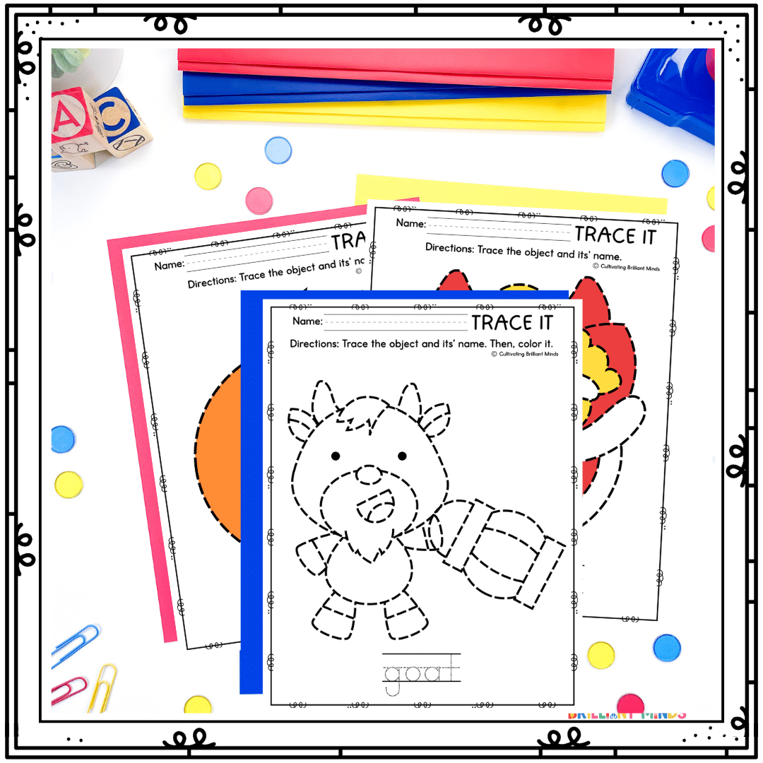 Lunar New Year Tracing - Cultivating Brilliant Minds a lunar new year tracing worksheet of a goat
