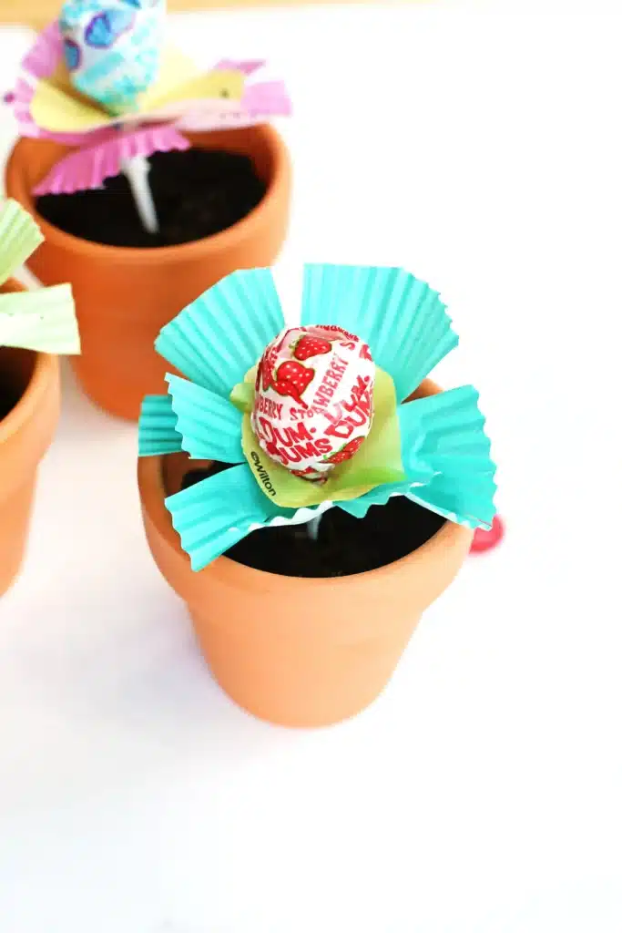 Magic Jelly Bean Easter activity for kids - Cultivating Brilliant Minds a magic jelly bean easter activity for kids where a lollipop "grows" from a jelly bean planted in soil