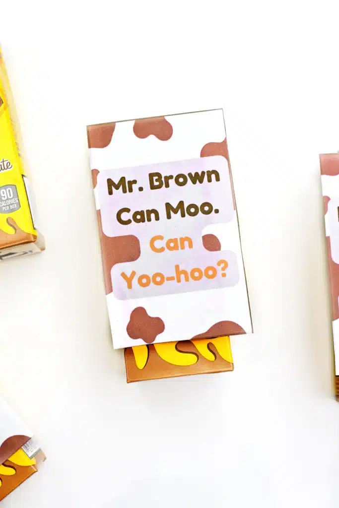 Dr. Seuss Mr. Brown Can Moo Can YooHoo Printable - Cultivating Brilliant Minds yoo-hoo with a printable on it that reads "Mr. Brown Can Moo, Can Yoo-Hoo?