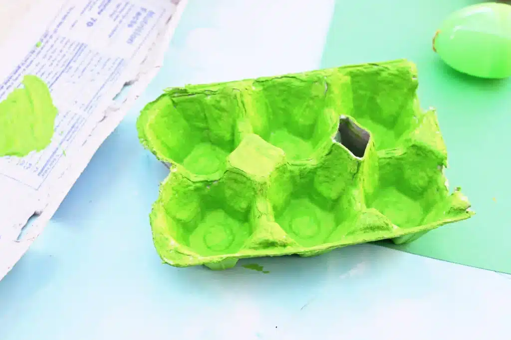 Easter Egg Garden Craft - Cultivating Brilliant Minds an egg carton painted green