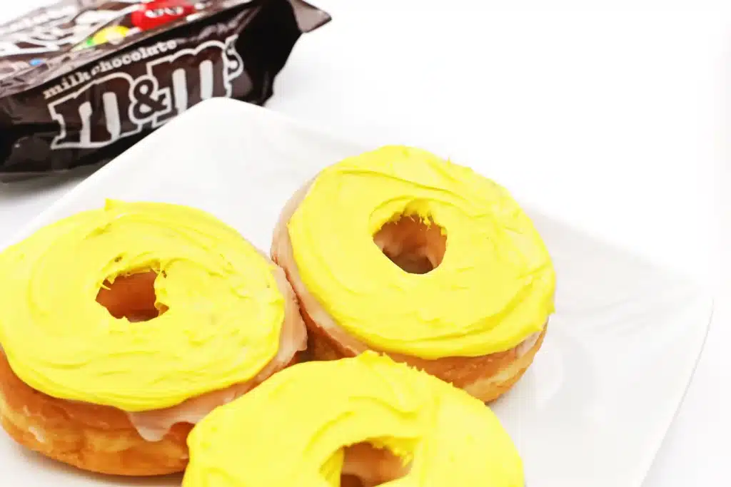 Dr. Seuss Put Me in the Zoo Donuts - Cultivating Brilliant Minds glazed donuts with yellow icing on top