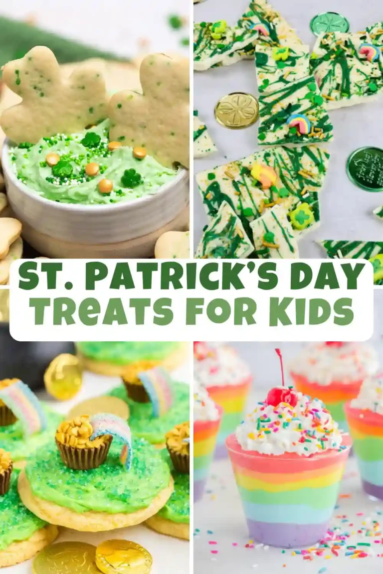 a collage of st. patrick's day treats for kids