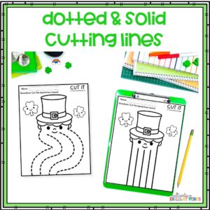 worksheets with leprechaun beards that students cut
