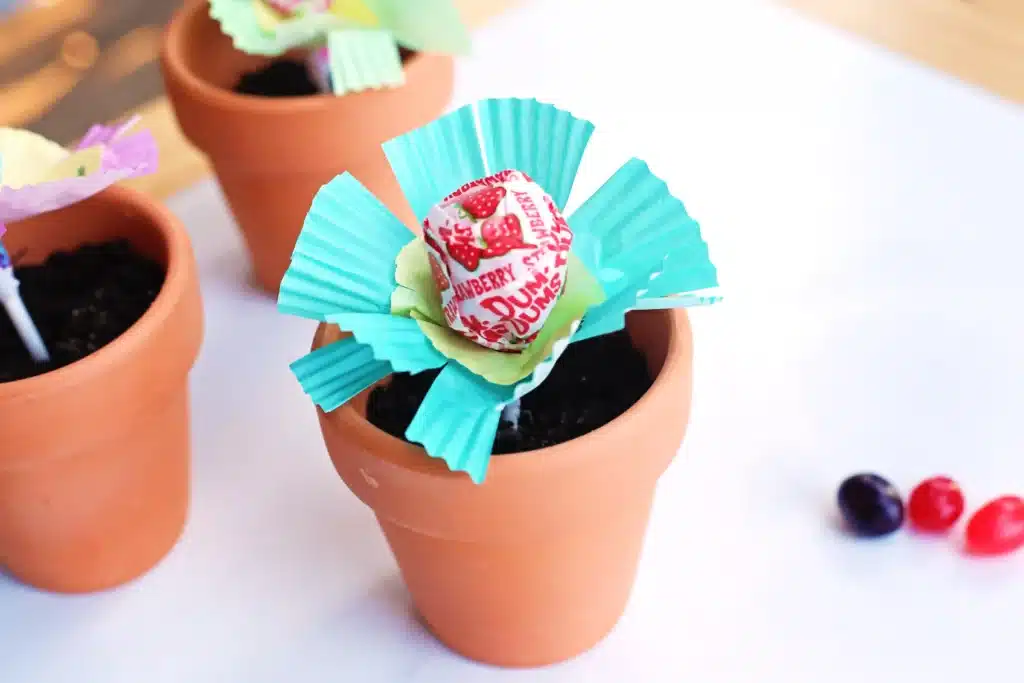 Magic Jelly Bean Easter activity for kids - Cultivating Brilliant Minds a magic jelly bean easter activity for kids where a lollipop "grows" from a jelly bean planted in soil
