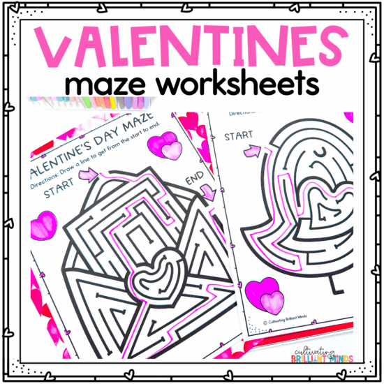valentine's day mazes of an envelope and bird