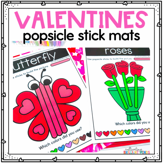 valentines popsicle stick mats that have a butterfly and roses with parts made out of popsicle sticks