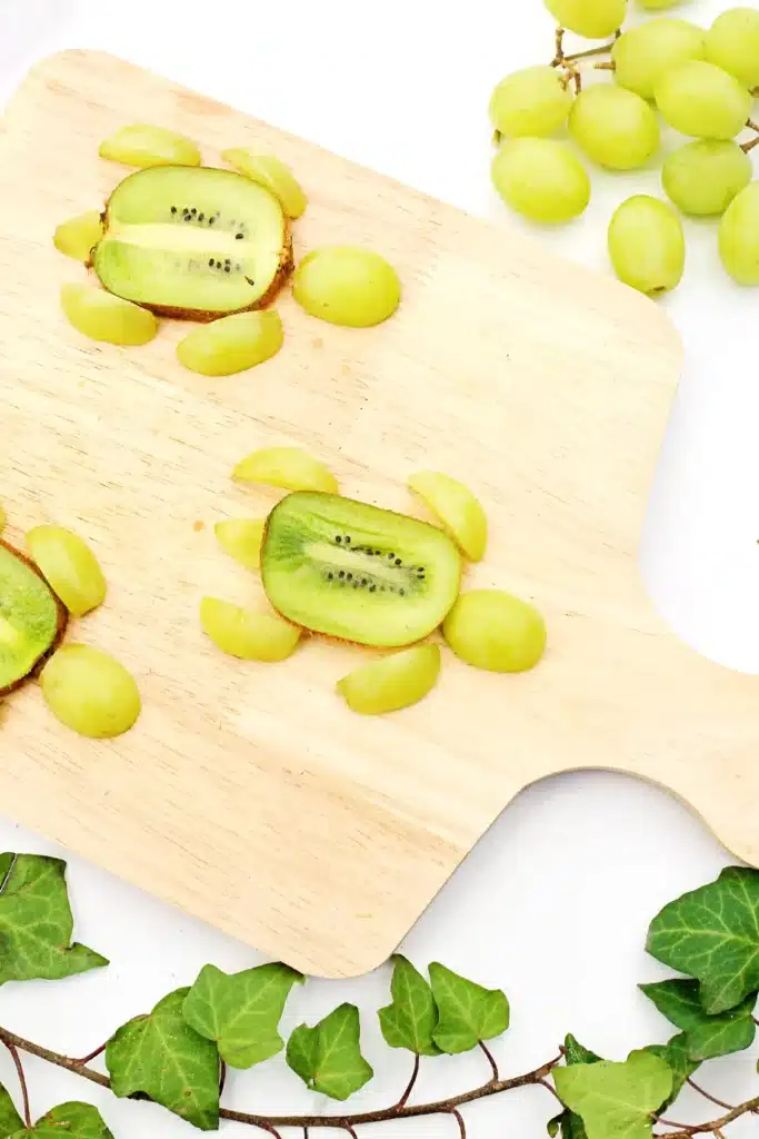 Yertle the Turtle Fruit - Cultivating Brilliant Minds Yertle the Turtle Fruit that has a cut kiwi and grapes arranged to look like a turtle