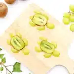 Yertle the Turtle Fruit - Cultivating Brilliant Minds Yertle the Turtle Fruit that has a cut kiwi and grapes arranged to look like a turtle