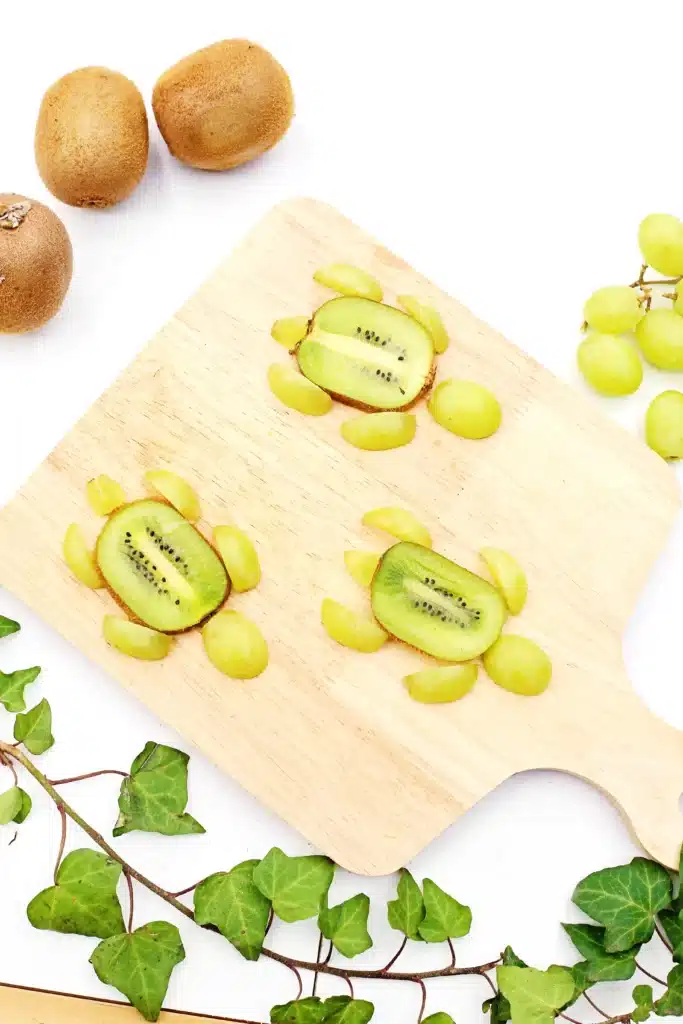 Yertle the Turtle Fruit - Cultivating Brilliant Minds Yertle the Turtle Fruit that has a cut kiwi and grapes arranged to look like a turtle