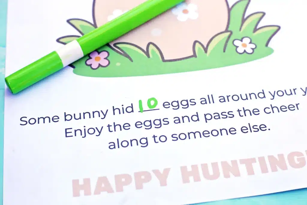 You've Been Egged Printable For Easter - Cultivating Brilliant Minds a printable that reads “You’ve Been Egged! Some bunny hid ___ eggs all around your yard. Enjoy the eggs and pass the cheer along to someone else.”