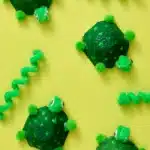 Egg Carton Turtle Craft - Cultivating Brilliant Minds egg cartons cut and painted green to look like turtles
