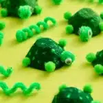 Egg Carton Turtle Craft - Cultivating Brilliant Minds egg cartons cut and painted green to look like turtles