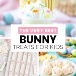 Bunny Themed Treats for Kids - Cultivating Brilliant Minds a collage of bunny themed treats for kids