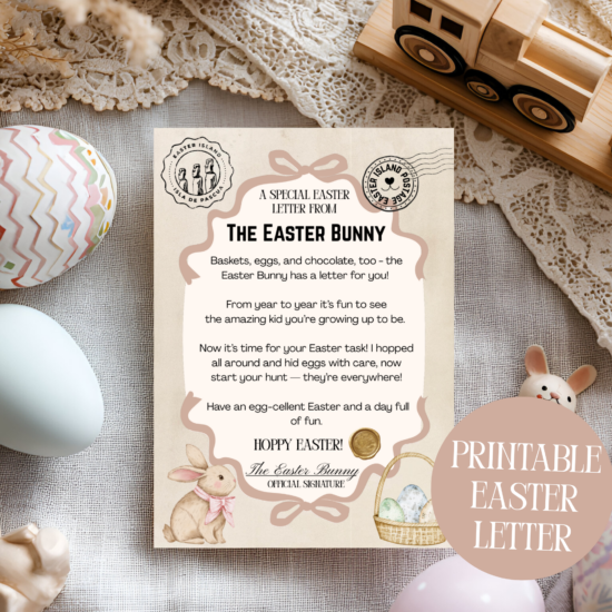 a printable letter from the easter bunny