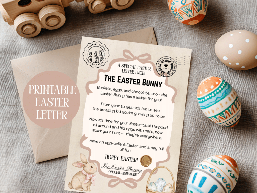 Printable Easter Bunny Letter - Cultivating Brilliant Minds a printable letter from the easter bunny