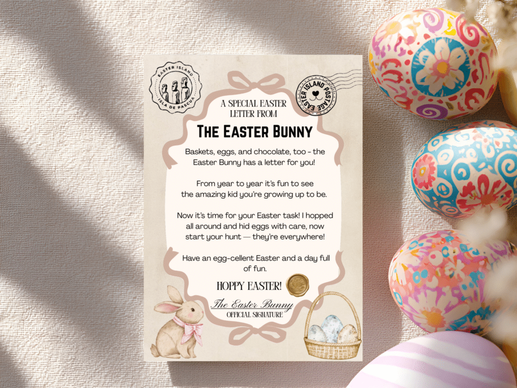 Printable Easter Bunny Letter - Cultivating Brilliant Minds a printable letter from the easter bunny