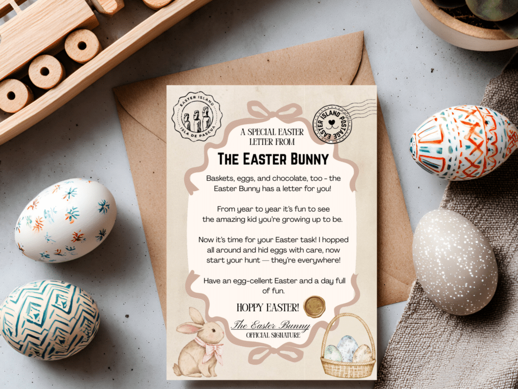 Printable Easter Bunny Letter - Cultivating Brilliant Minds a printable letter from the easter bunny
