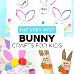 Bunny Crafts for Kids - Cultivating Brilliant Minds a collage of bunny crafts for kids for easter