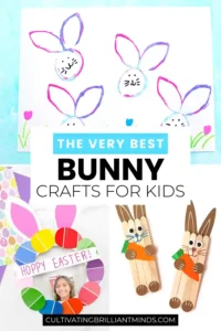 a collage of bunny crafts for kids for easter