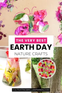 a collage of Nature Crafts and Activities for Earth Day
