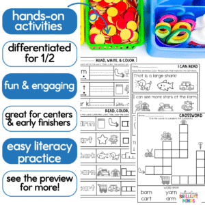 phonics worksheets that focus on r-controlled ar words
