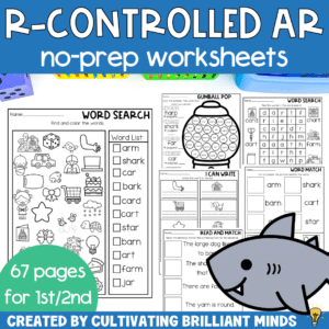 worksheets that works on r-controlled ar words