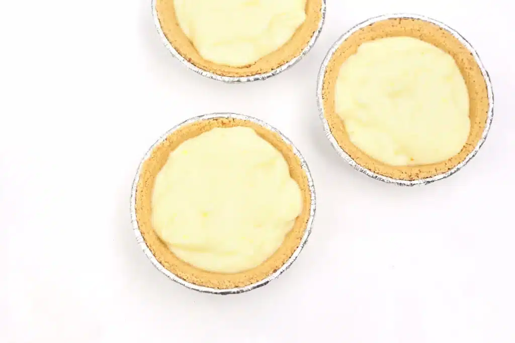 Peeps banana pudding mini pies - Cultivating Brilliant Minds a mini pie crust with banana pudding inside