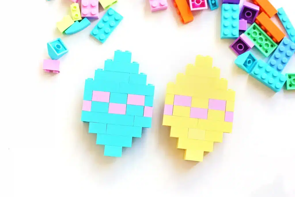 LEGO Easter Basket Ideas - Cultivating Brilliant Minds pastel legos built into easter eggs