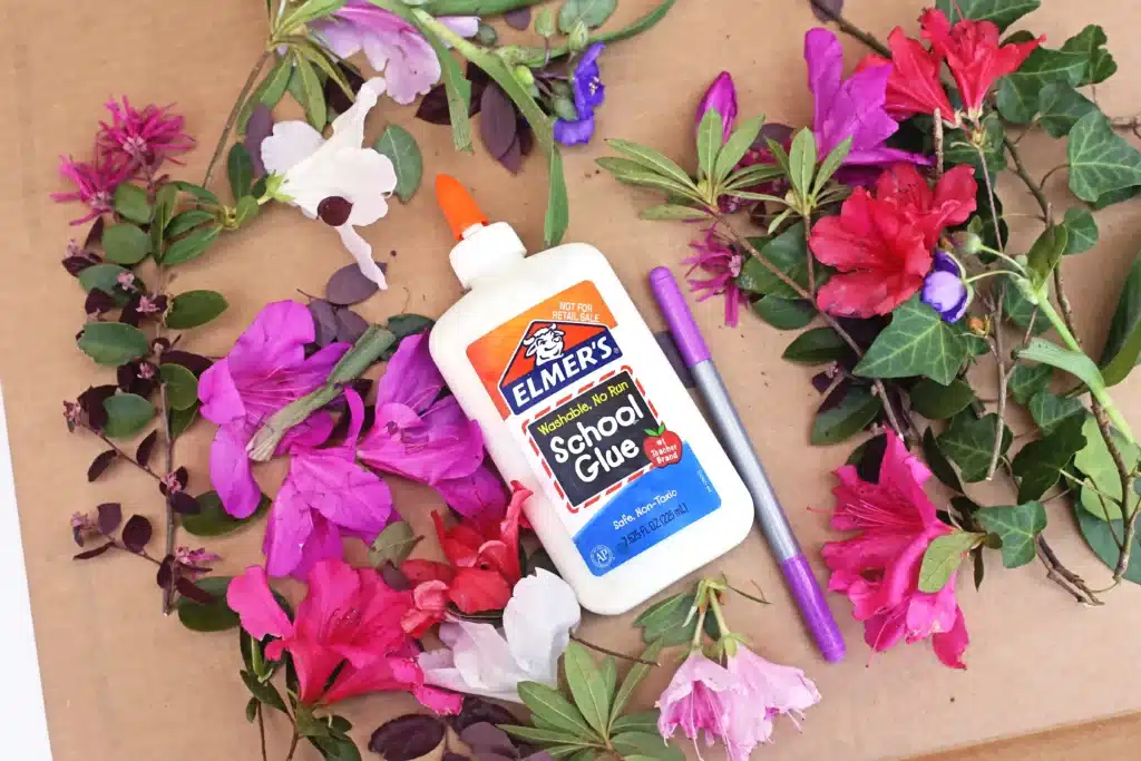 Butterfly Nature Collage - Cultivating Brilliant Minds supplies for the butterfly nature collage