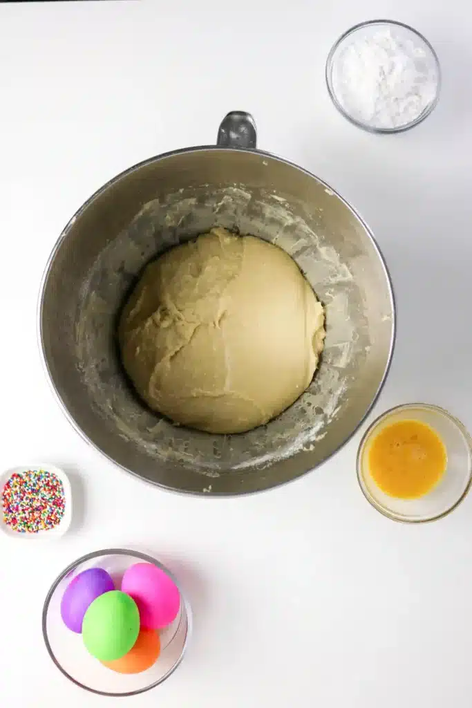 Italian Easter Bread Recipe - Cultivating Brilliant Minds bread dough in a bowl