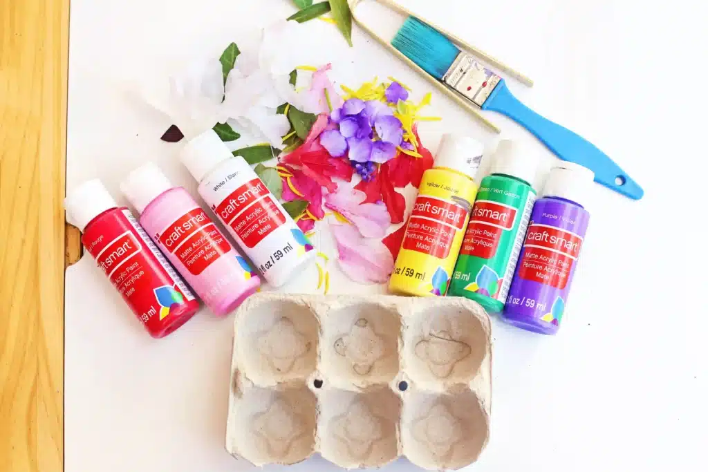 Spring Flower Fine Motor Activity - Cultivating Brilliant Minds supplies for the spring activity for kids