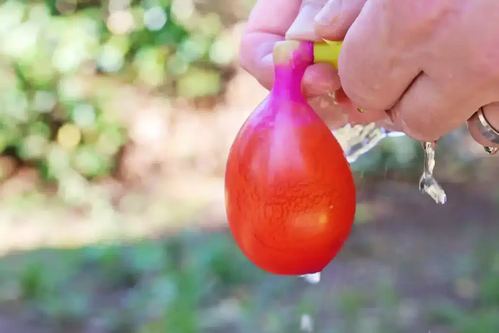 Water Balloon Splatter Art - Cultivating Brilliant Minds a water balloon filled with water and paint