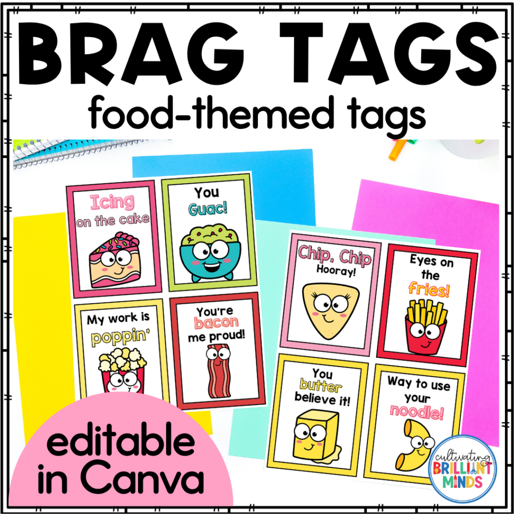 food-themed brag tags