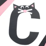 Letter C Cat Craft - Cultivating Brilliant Minds a letter c craft that uses construction paper to make a letter c with a cat face