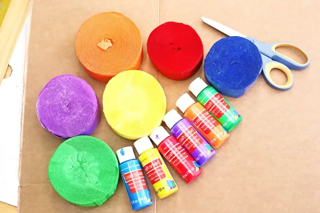 Cardboard Rainbow Streamers - Cultivating Brilliant Minds supplies for the Cardboard Rainbow Streamers