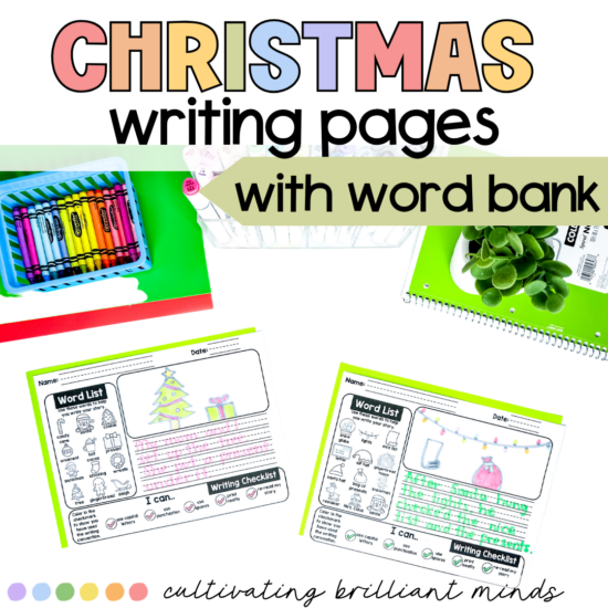 Christmas Writing With Word Bank